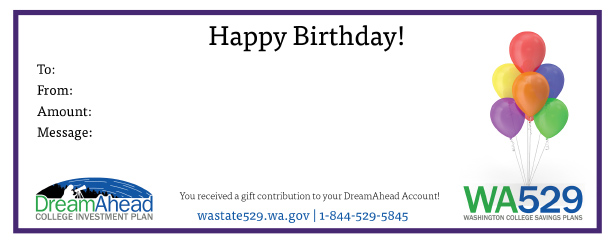 DreamAhead Purple Birthday Certificate